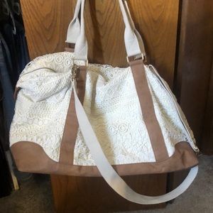 Lace and Crochet Weekender Bag